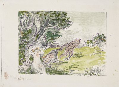 صورة حورية تحت شجرة ، 1900 (الطباعة الحجرية بالألوان) بواسطة كير كزافييه روسيل